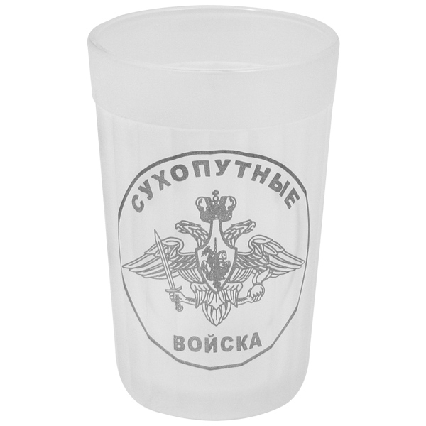 Стакан стеклянный граненый Сухопутные войска (Отечество Долг Честь)