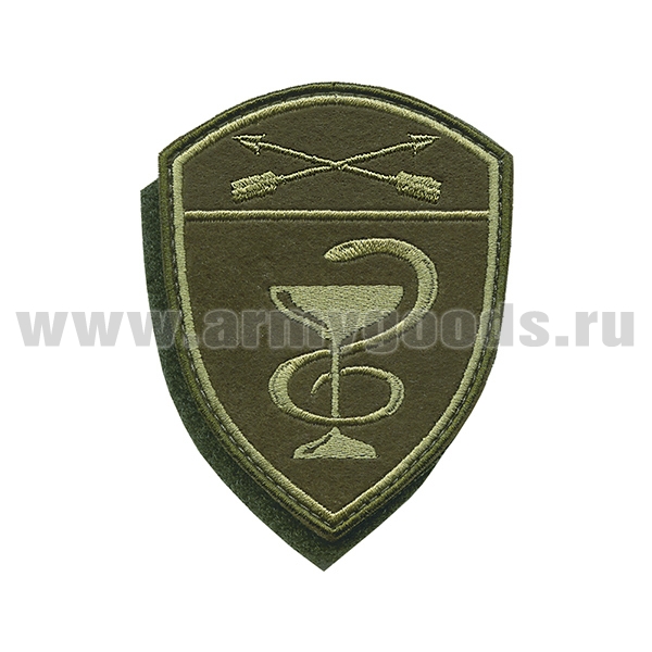 Шеврон вышит. Росгвардия Сибирский ВО (Медицинские в/ч) полевой на липучке