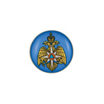 Значок мет. Орел МЧС (мал., круглый, смола, на пимсе)