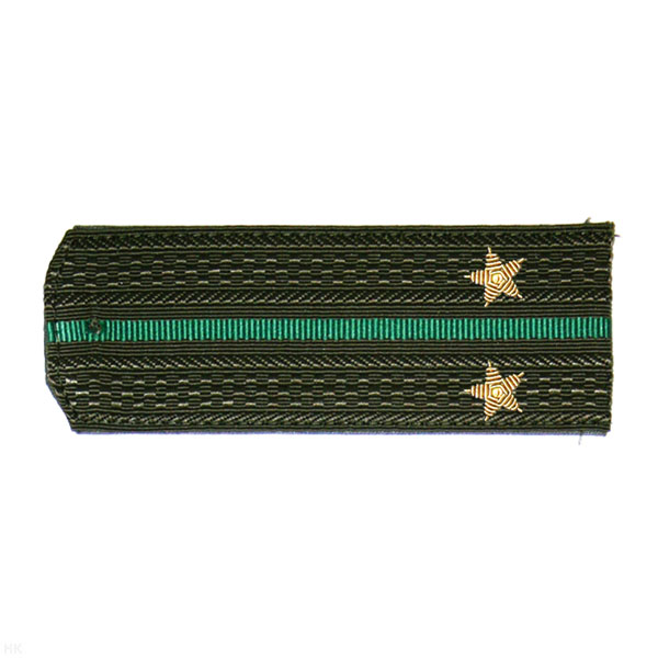 Погоны ПС ст/обр оливк. с 1 зел. просв., вышит. канителью (лейтенант)