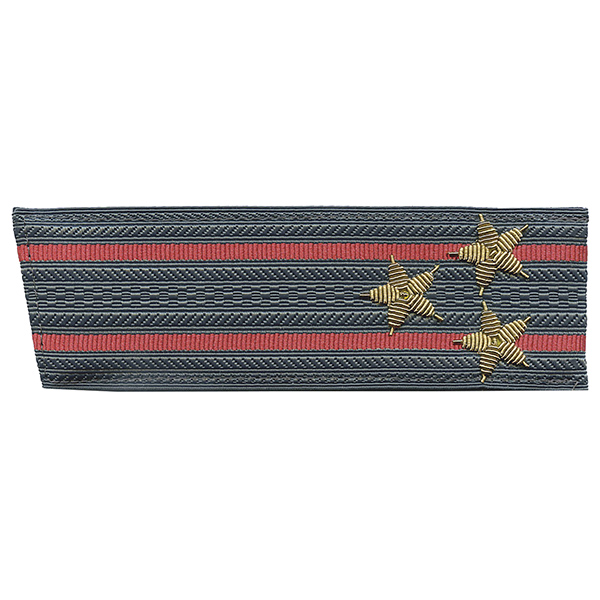 Погоны серые 2 красн. пр., вышит. канителью (полковник) со скосом