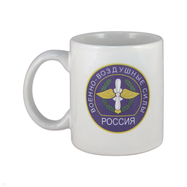 Кружка фарф. (0,3 л) ВВС (шеврон, флаг ВВС)