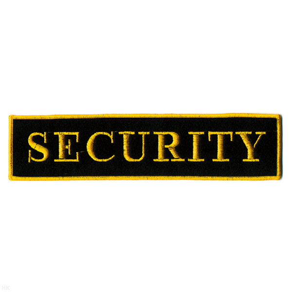 Нашивка на спину вышит. Security
