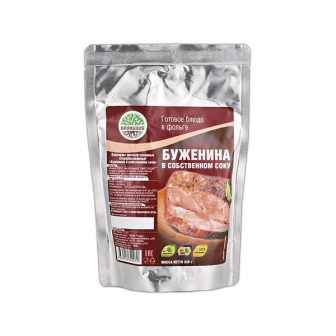 Консервы мясные кусковые Буженина в собственном соку (325 г) (готовое блюдо в фольге) до 05.2026 и ранее