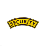 Нашивка на рукав дугов. пластизол. Security (желт.)