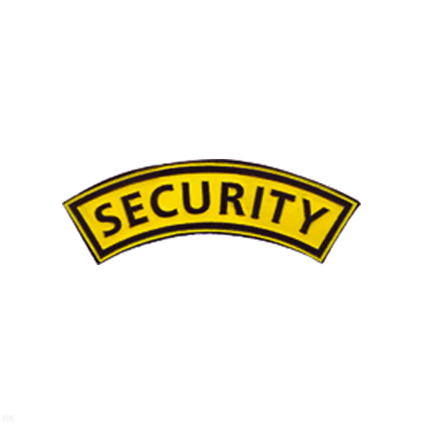 Нашивка на рукав дугов. пластизол. Security (желт.)