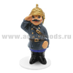 Фигурка гипсовая Пожарный (на подставке, в цилиндрической упаковке)