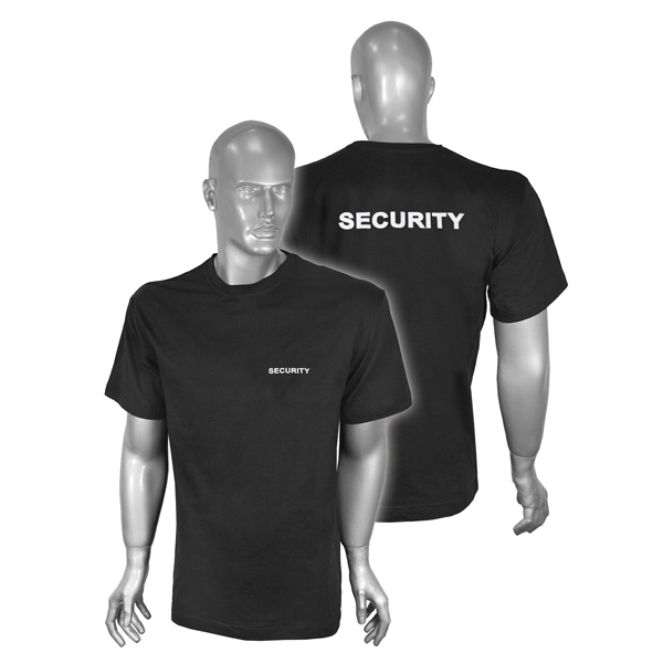 Футболка с надп. белой краской черн. SECURITY