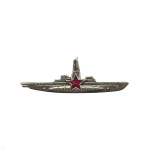 Значок мет. Командир ПЛ (со звездой, серебр.) лат.