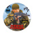 Наклейка круглая (d=10 см) Военная разведка (разведчик)