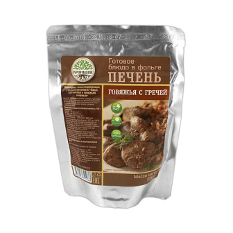 Консервы обеденные Печень говяжья с гречей (250 г) (готовое блюдо в фольге) до 05.2026 и ранее