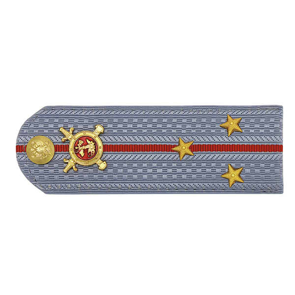 Погоны Полиции (ОВД) на голубую рубашку (без канта), укомпл. мет. фурнитурой (ст. лейтенант) пластик