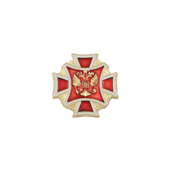 Значок мет. Красный крест с орлом РФ (мал, на пимсе)