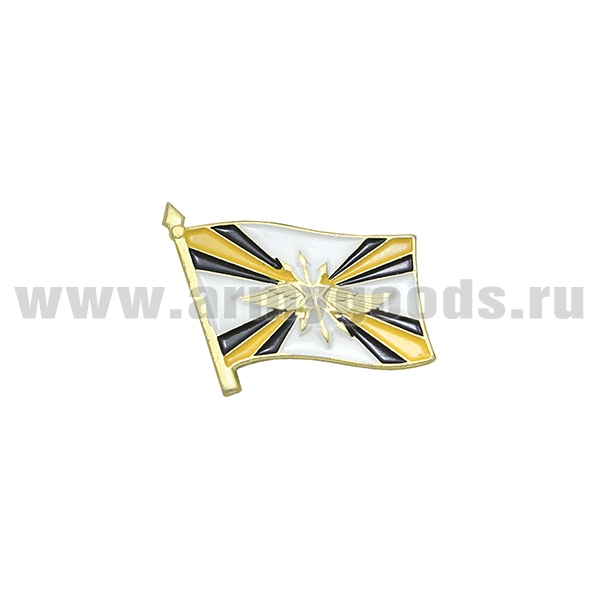 Значок мет. Флажок Войска связи (на пимсе) 21 мм