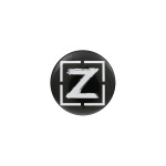 Значок сув. пласт. мал. Z (в квадрате) черн фон