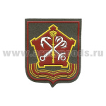 Шеврон пластизолевый Западный ВО (оливковый фон) красный кант