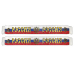 Шарф сувенирный (шелк полиэфирный) Россия (с орлом РФ)
