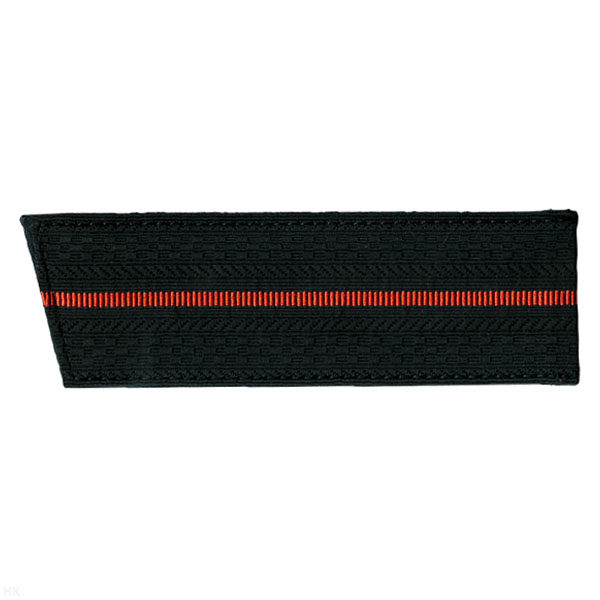 Погоны черные 1 красн. пр. (со скосом) 15,5 см