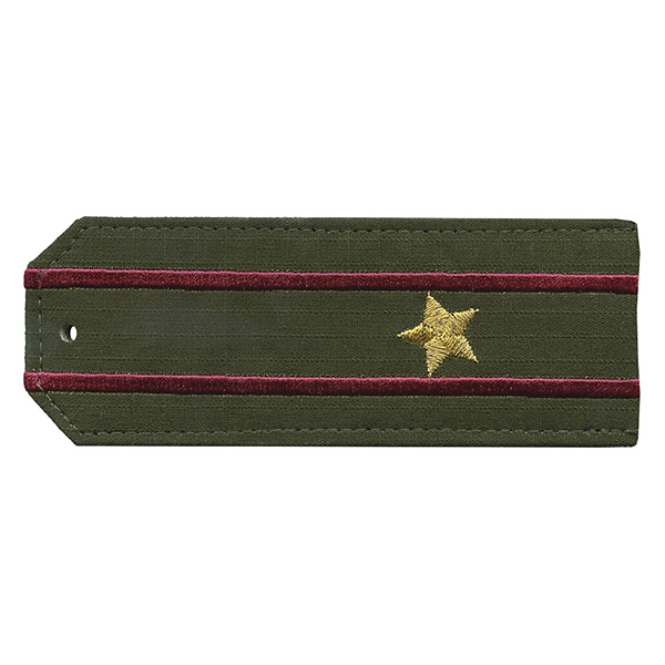 Погоны «машинная вышивка» оливк. (ткань rip-stop) c 2 вышит. краповым просв. с вышитыми звездами (майор) на костюм офисный