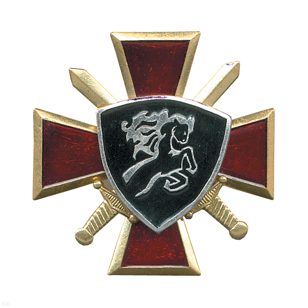 Значок мет. Конь ВВ (крест и мечи)