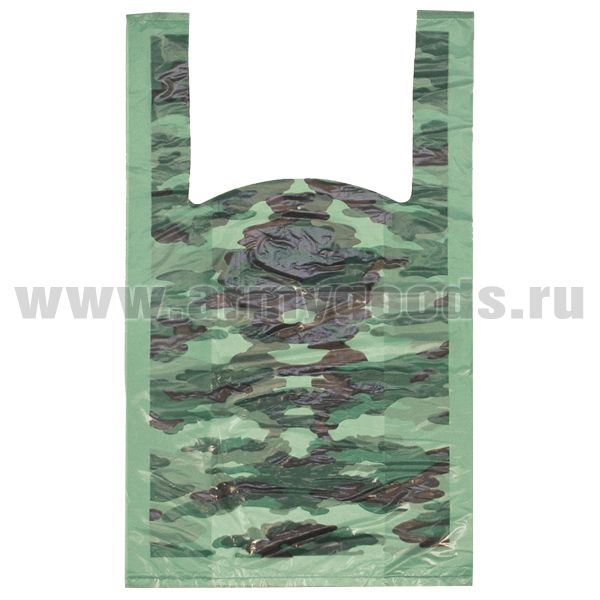 Пакет п/эт малый кмф зел. "флора" двухсторонний (25х45 см) нагрузка 10 кг