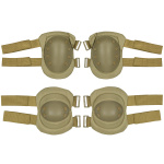 Комплект защитный (наколенники и налокотники жесткие) песочный (накладки овальные)