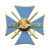 Значок мет. За службу на Кавказе (крест голуб.) прост.
