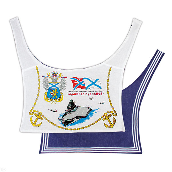 Гюйс ДМБ с рисунком ТАВКР Адмирал Кузнецов (х/б)