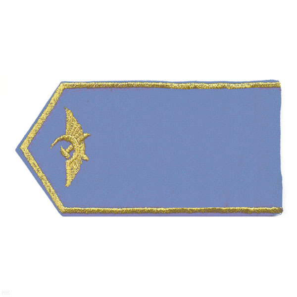 Погоны гражд. авиации, вышит. металлиз. нитью, голуб. (чистые)