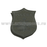 Шеврон пластизолевый на парад Россия Войска связи (полевой) на липучке