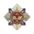 Значок мет. 90 лет Транспортной милиции МВД РФ 1919-2009 (серебр. звезда, триколор РФ, с накл., смола)