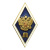 Значок мет. Ромб (алюм.) высшее гуманитарное образование (син.)