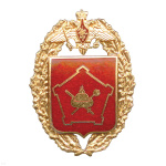 Значок мет. с эмбл. Московского военного округа, гор. эм.
