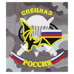 Футболка с вышивкой на груди Спецназ (мышь) сер. КМФ