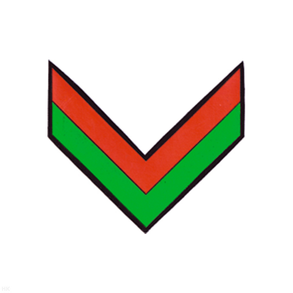 Шеврон пластизолевый Казачий угол (красн., зел.)