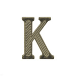 Буква на погоны пласт. "К" защ.