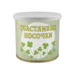 Сувенир Носочки счастливые (носки в банке) цветные, разм. 23-25