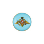 Значок мет. Орел ВДВ (мал., круглый, смола, на пимсе)