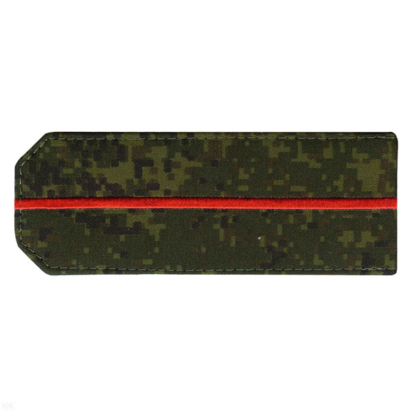 Погоны "русская цифра" с 1 вышит. красн. просв. (к костюму СКС) со шлевкой