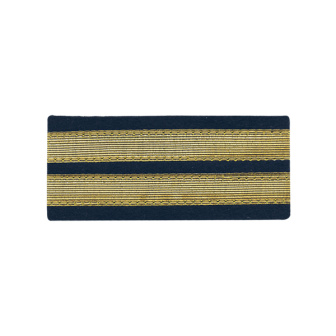 Нарукавный знак различия офицера ВМФ (галун на синем фоне) ст. лейтенант