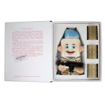 Фляга фарф. (0,25 л) + 3 рюмки в книжке-обманке Десантник