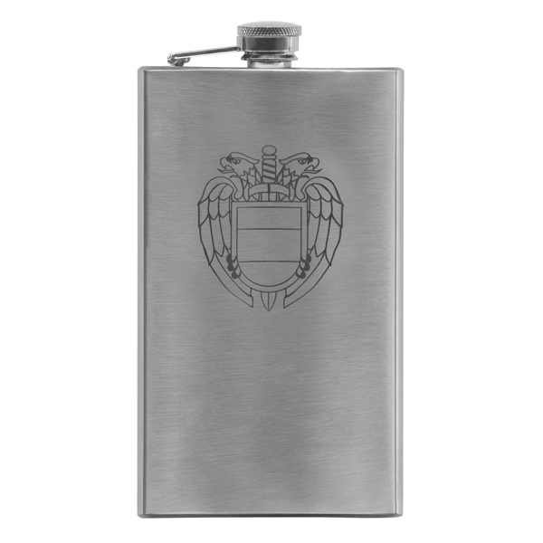 Фляга нерж/ст с лазерной гравировкой ФСО (8, 9 или 10 OZ;  240, 270 или 300 мл)
