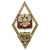 Значок мет. МВАУ (ромб РФ) гор.эм.