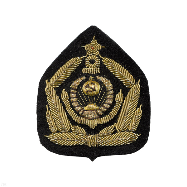 Кокарда канит. лат. Морской флот (герб СССР, 5 листиков)