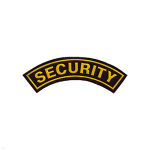 Нашивка на рукав дугов. пластизол. Security (черн.)