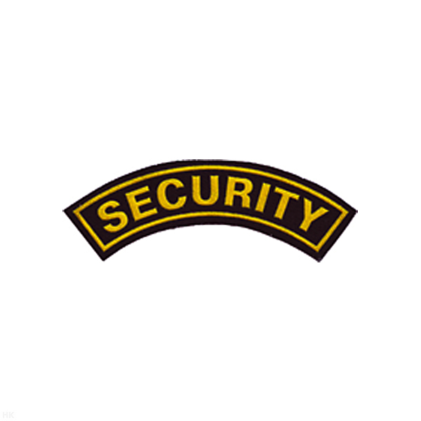 Нашивка на рукав дугов. пластизол. Security (черн.)