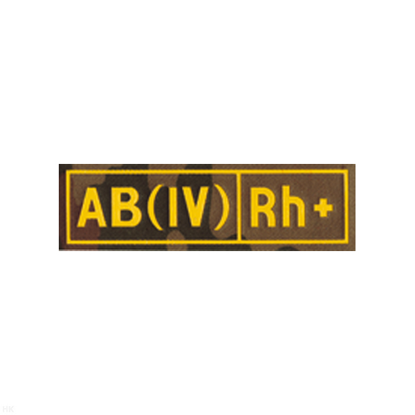 Нашивка на грудь пластизол. Гр. кр. AB (IV) положит. (кмф)