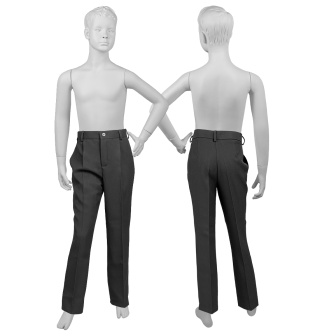 Брюки лет. кадетские черные без канта (мод. 315) 35% вискоза, 65% пэ