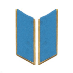 Петлицы на воротник суконные на мет. основе (голубые)