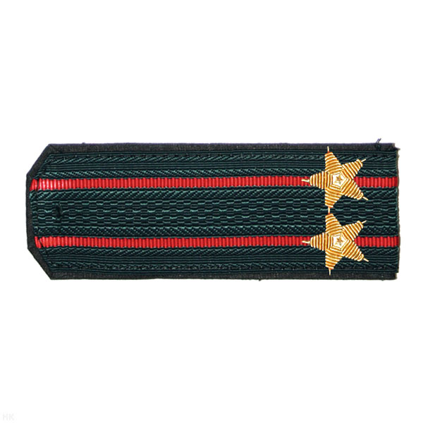 Погоны МВД серые (без канта) с 2 красн. просв., вышит. канителью (подполковник)